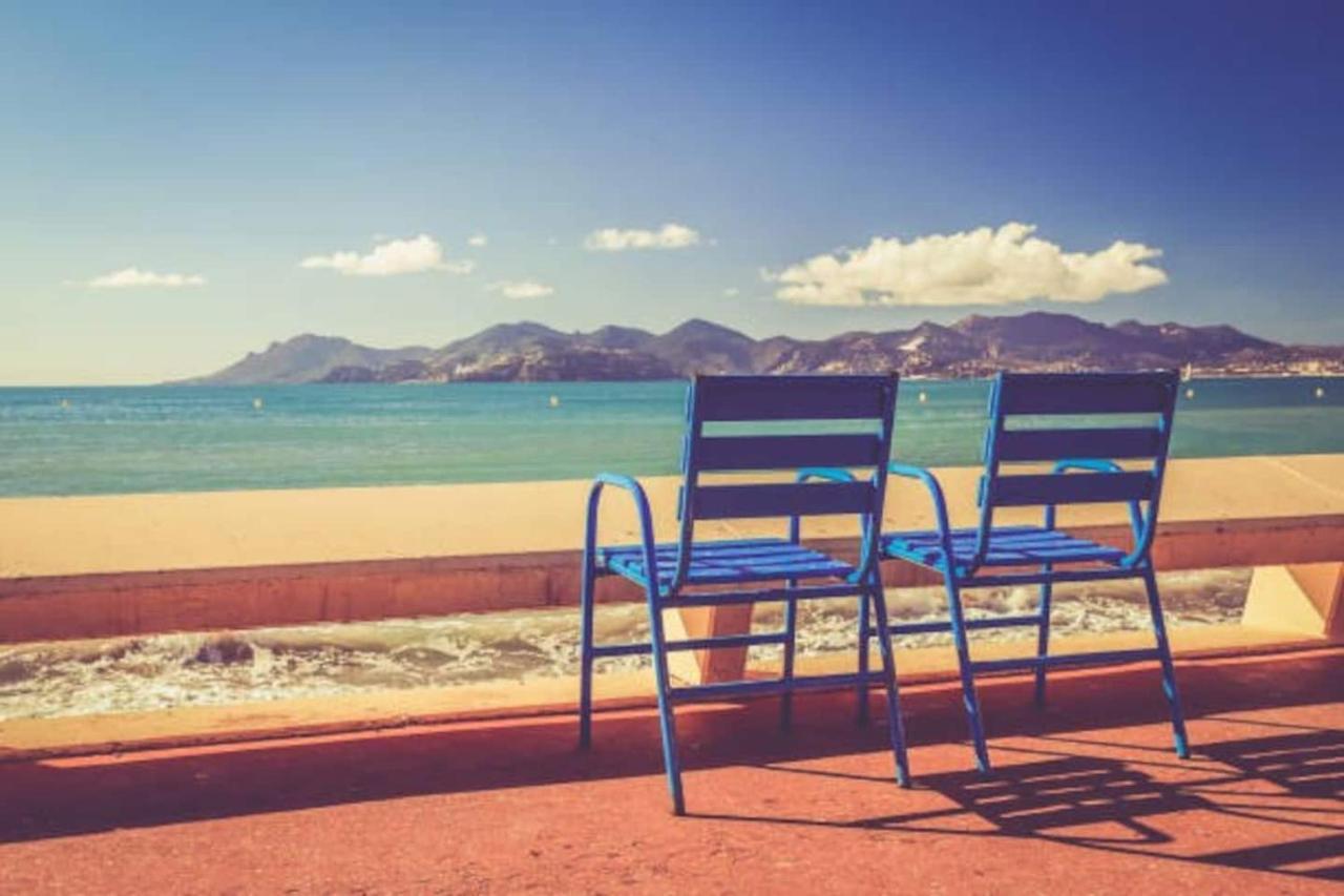 Cannes Plage 2Mn/45M2/Vue Mer/Inernet/Clim/Parking Prive Экстерьер фото
