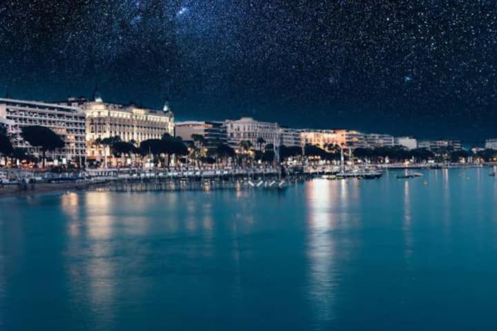 Cannes Plage 2Mn/45M2/Vue Mer/Inernet/Clim/Parking Prive Экстерьер фото